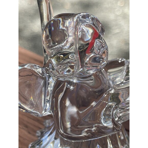 Baccarat Crystal Cherub Angel in Fluted Skirt Figurine W Hymn Book Signed w/ Box - Picture 5 of 14